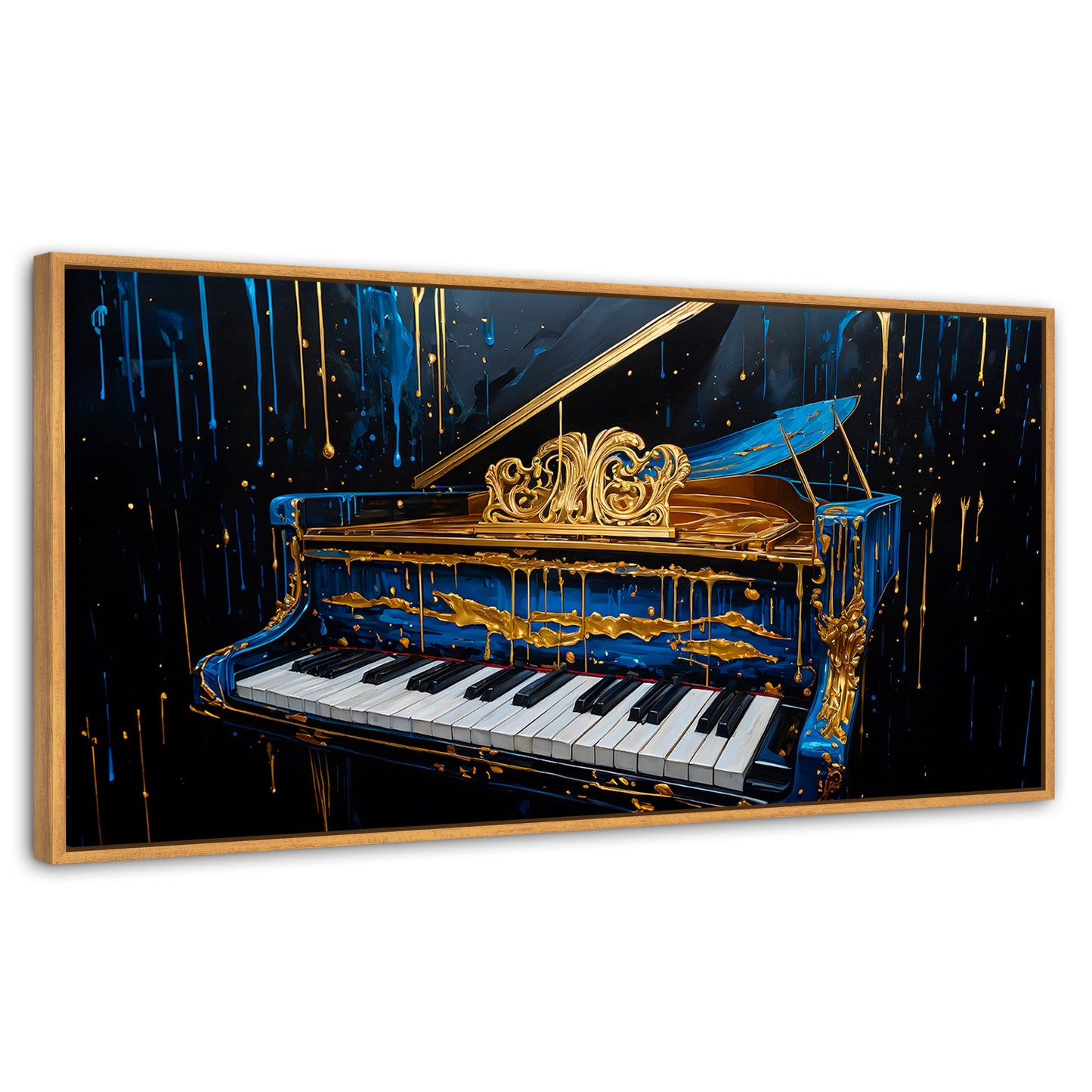 Cuadros Decorativos Canvas Revolution | Piano Cromatico | Panoramico | Portada | Marco Negro