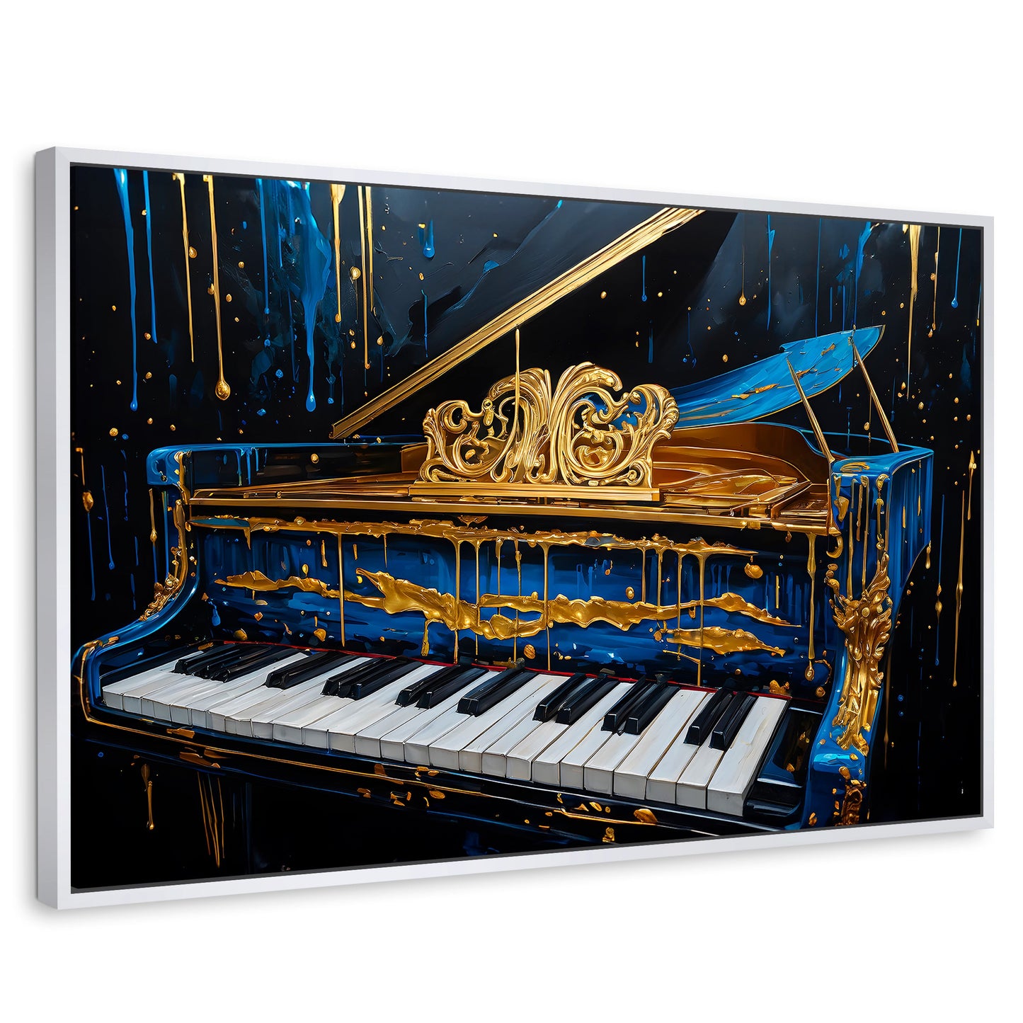 Cuadros Decorativos Canvas Revolution | Piano Cromatico | Rectangular | Portada | Marco Blanco