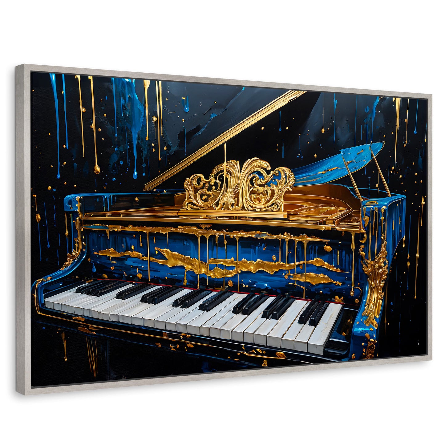 Cuadros Decorativos Canvas Revolution | Piano Cromatico | Rectangular | Portada | Marco Plateado