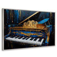 Cuadros Decorativos Canvas Revolution | Piano Cromatico | Rectangular | Portada | Marco Plateado