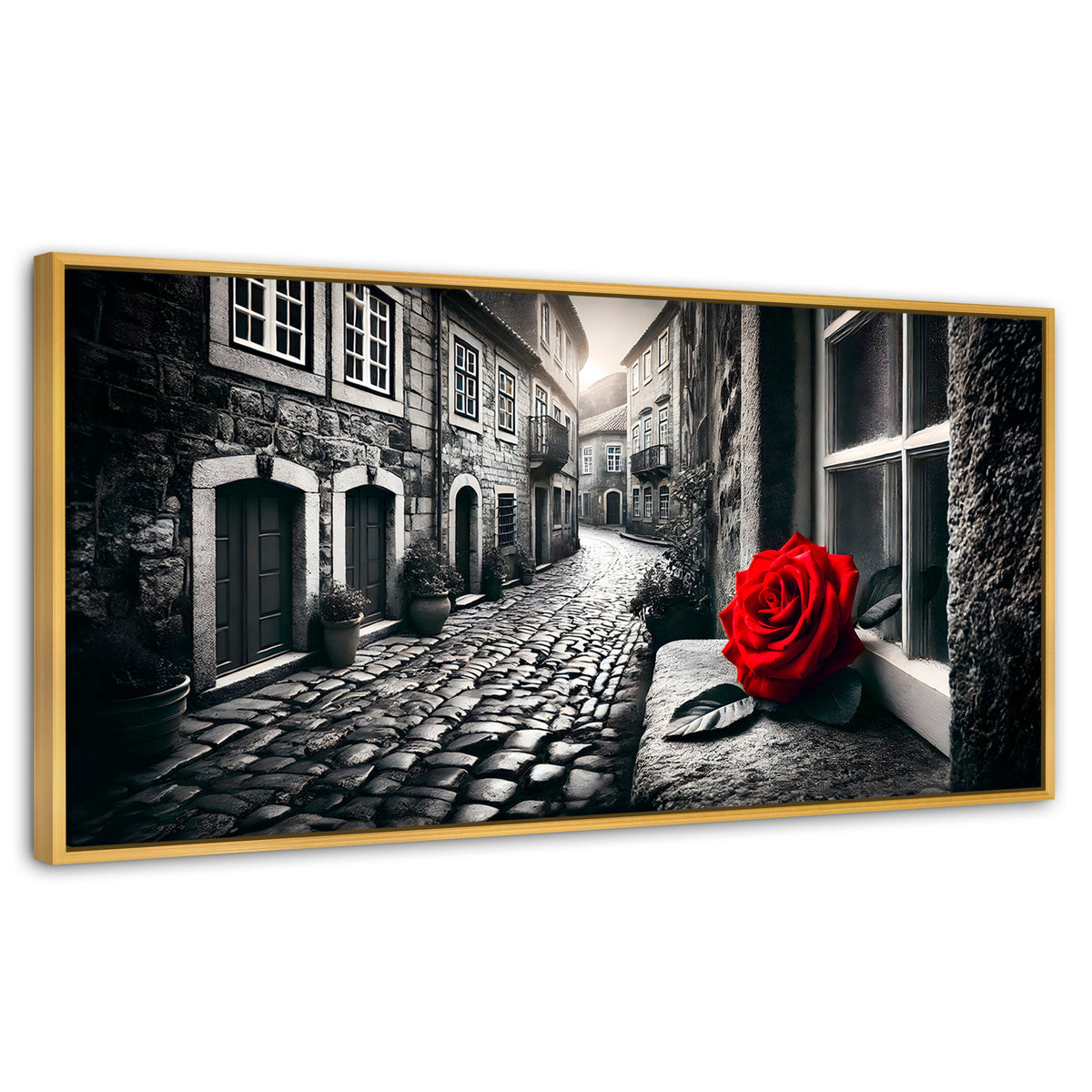 Cuadros Decorativos Canvas Revolution | Piedras Y Petalos | Panoramico | Portada | Marco Madera
