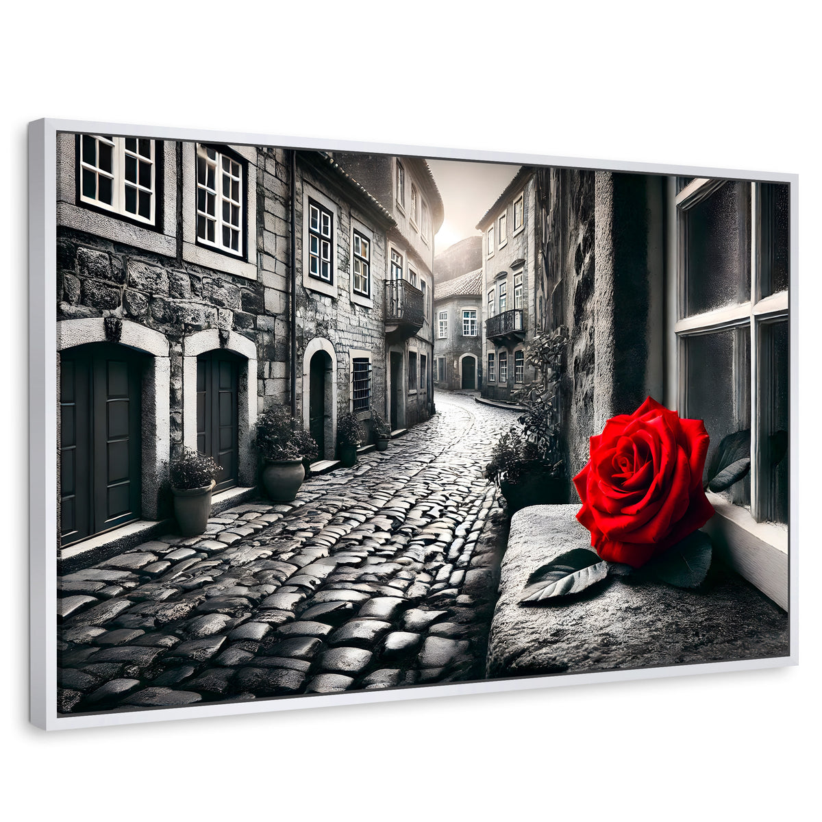 Cuadros Decorativos Canvas Revolution | Piedras Y Petalos | Rectangular | Portada | Marco Blanco