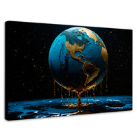 Cuadros Decorativos Canvas Revolution | Planeta Azul Zafiro | Rectangular | Portada | Marco SinMarco