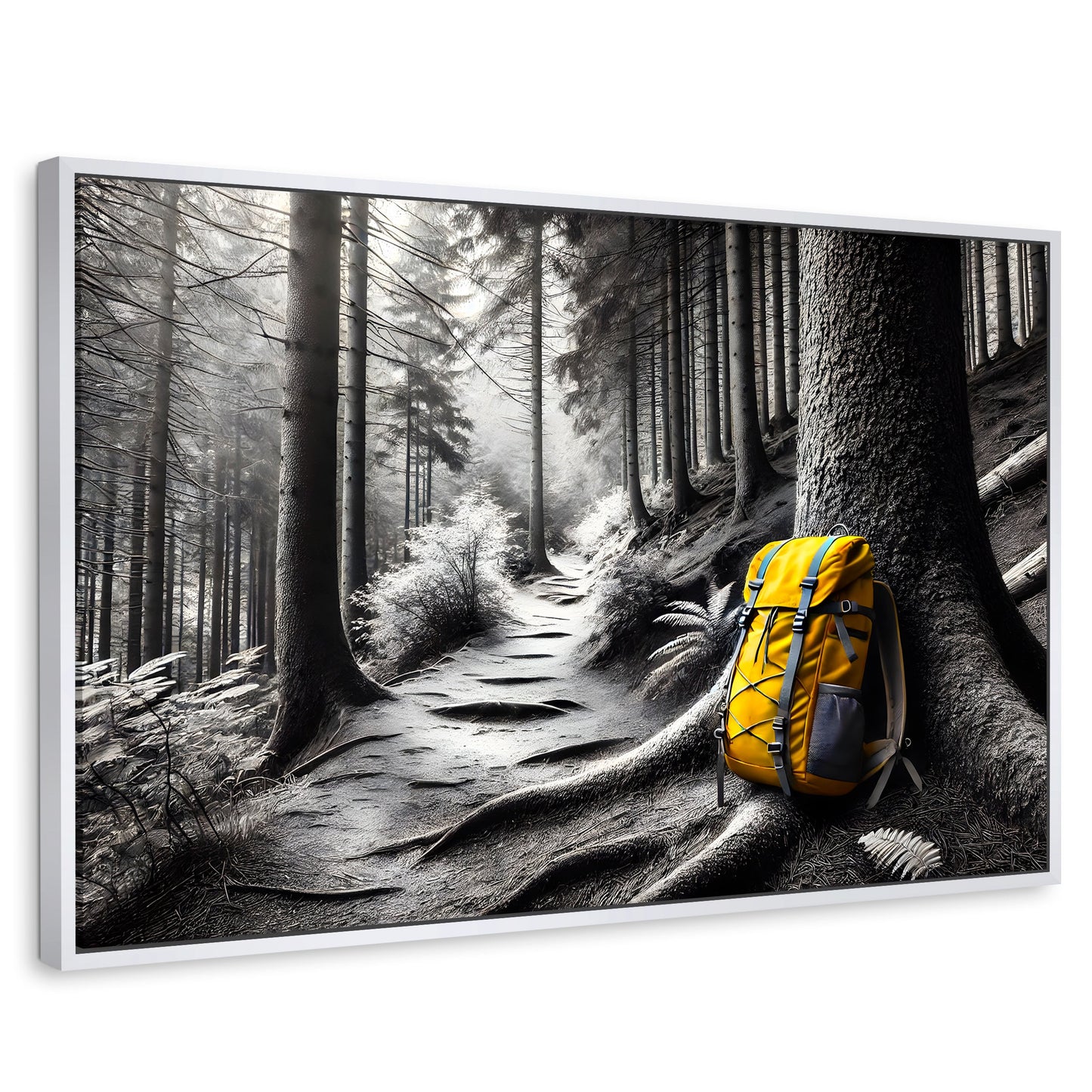 Cuadros Decorativos Canvas Revolution | Rastro Amarillo | Rectangular | Portada | Marco Blanco