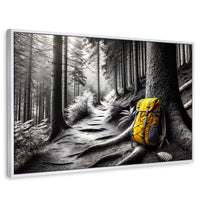 Cuadros Decorativos Canvas Revolution | Rastro Amarillo | Rectangular | Portada | Marco Blanco