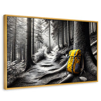 Cuadros Decorativos Canvas Revolution | Rastro Amarillo | Rectangular | Portada | Marco Dorado