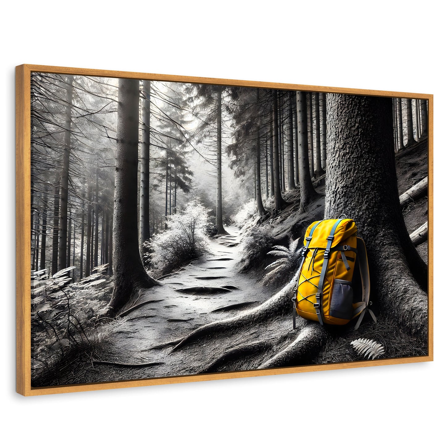 Cuadros Decorativos Canvas Revolution | Rastro Amarillo | Rectangular | Portada | Marco Madera