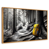 Cuadros Decorativos Canvas Revolution | Rastro Amarillo | Rectangular | Portada | Marco Madera