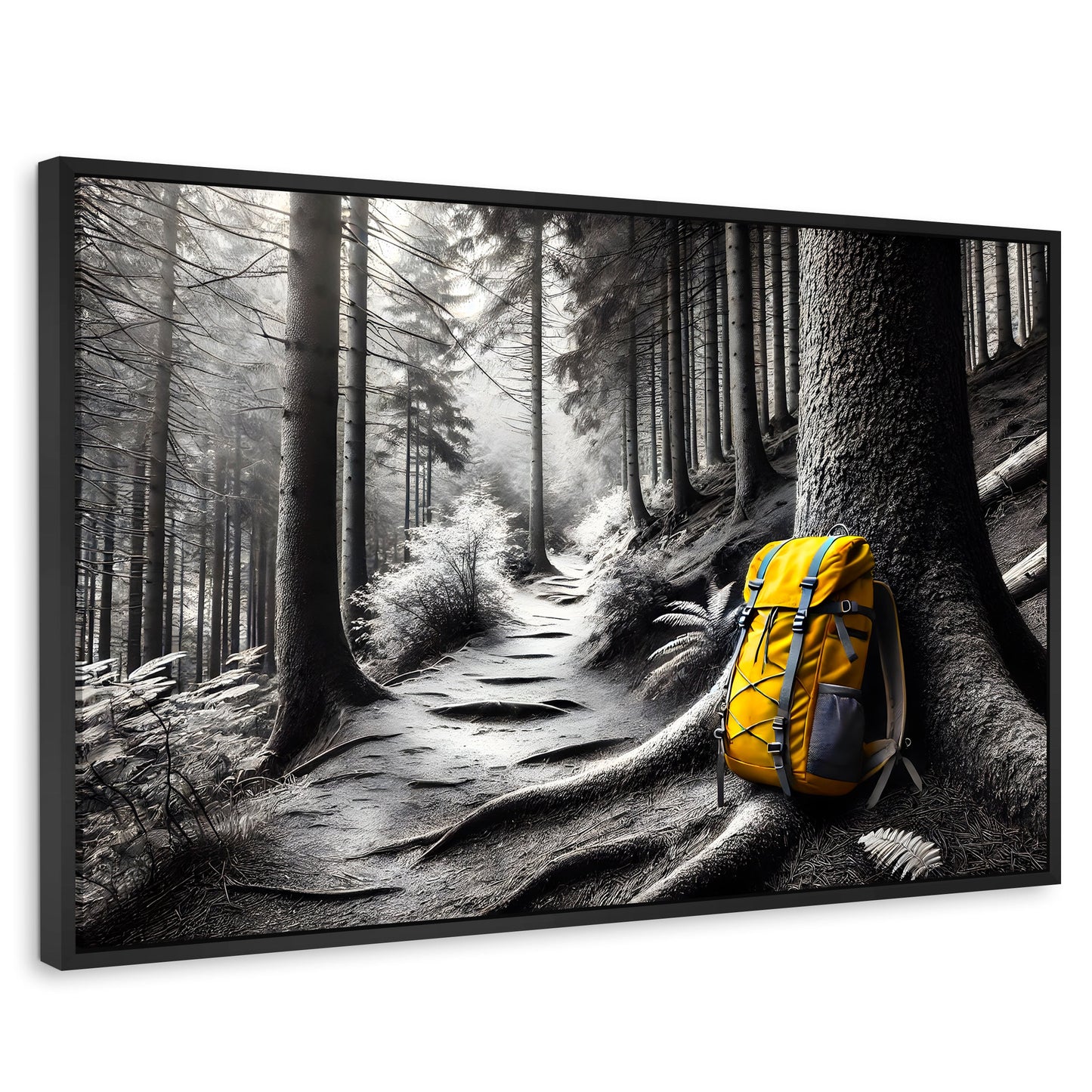 Cuadros Decorativos Canvas Revolution | Rastro Amarillo | Rectangular | Portada | Marco Negro