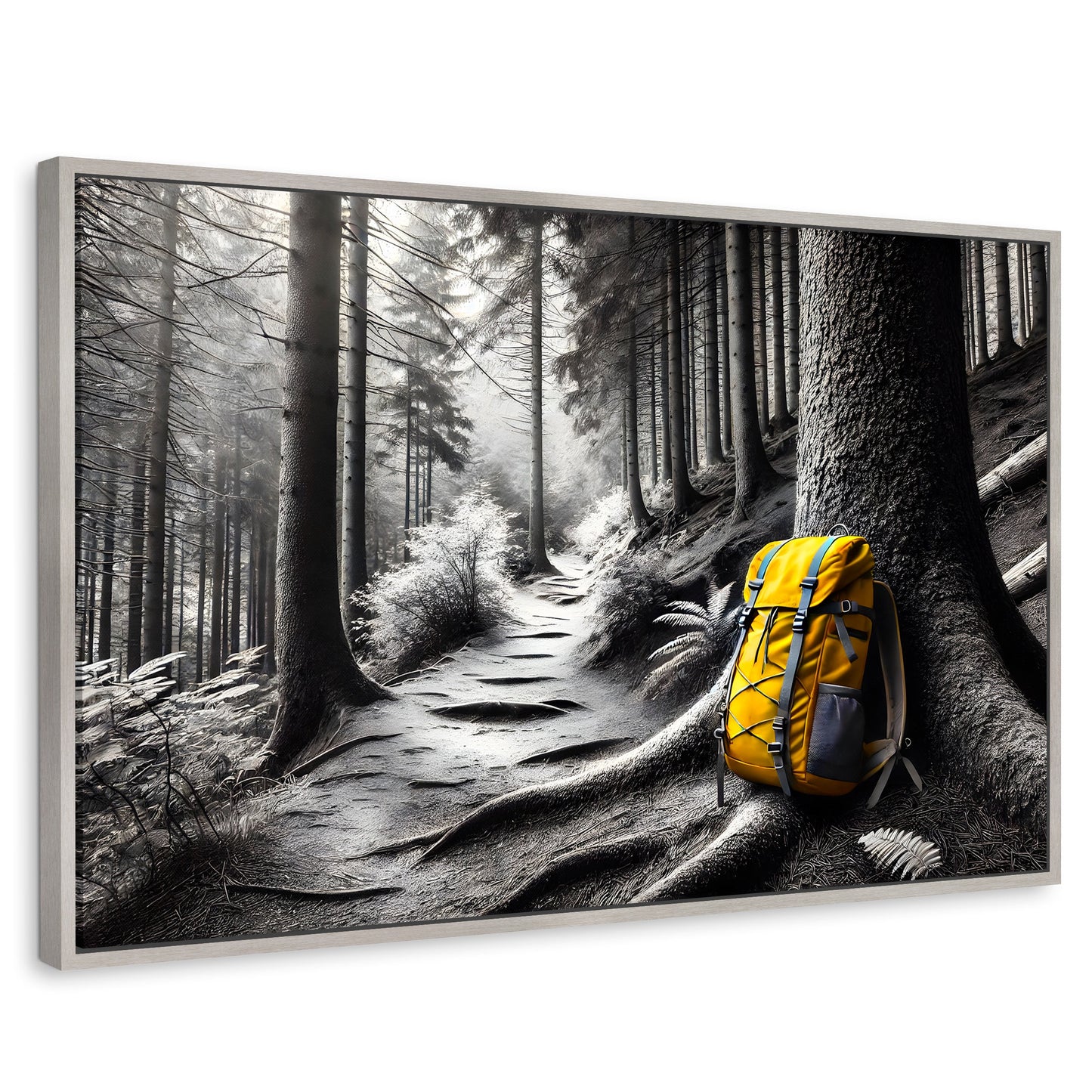 Cuadros Decorativos Canvas Revolution | Rastro Amarillo | Rectangular | Portada | Marco Plateado