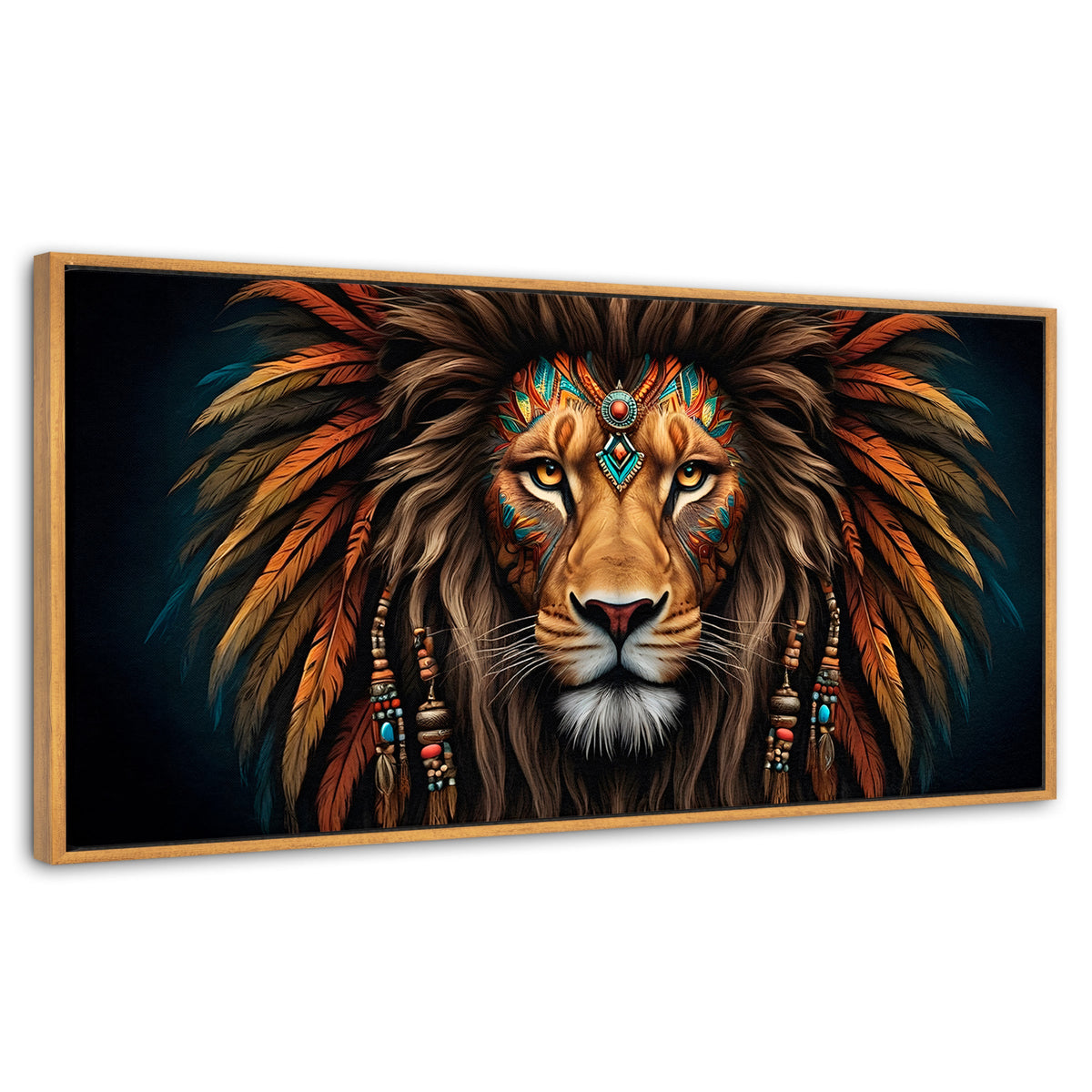 Cuadros Decorativos Canvas Revolution | Realeza Salvaje | Panoramico | Portada | Marco Madera