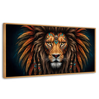 Cuadros Decorativos Canvas Revolution | Realeza Salvaje | Panoramico | Portada | Marco Madera