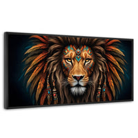 Cuadros Decorativos Canvas Revolution | Realeza Salvaje | Panoramico | Portada | Marco Negro