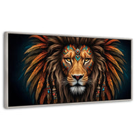 Cuadros Decorativos Canvas Revolution | Realeza Salvaje | Panoramico | Portada | Marco Plateado