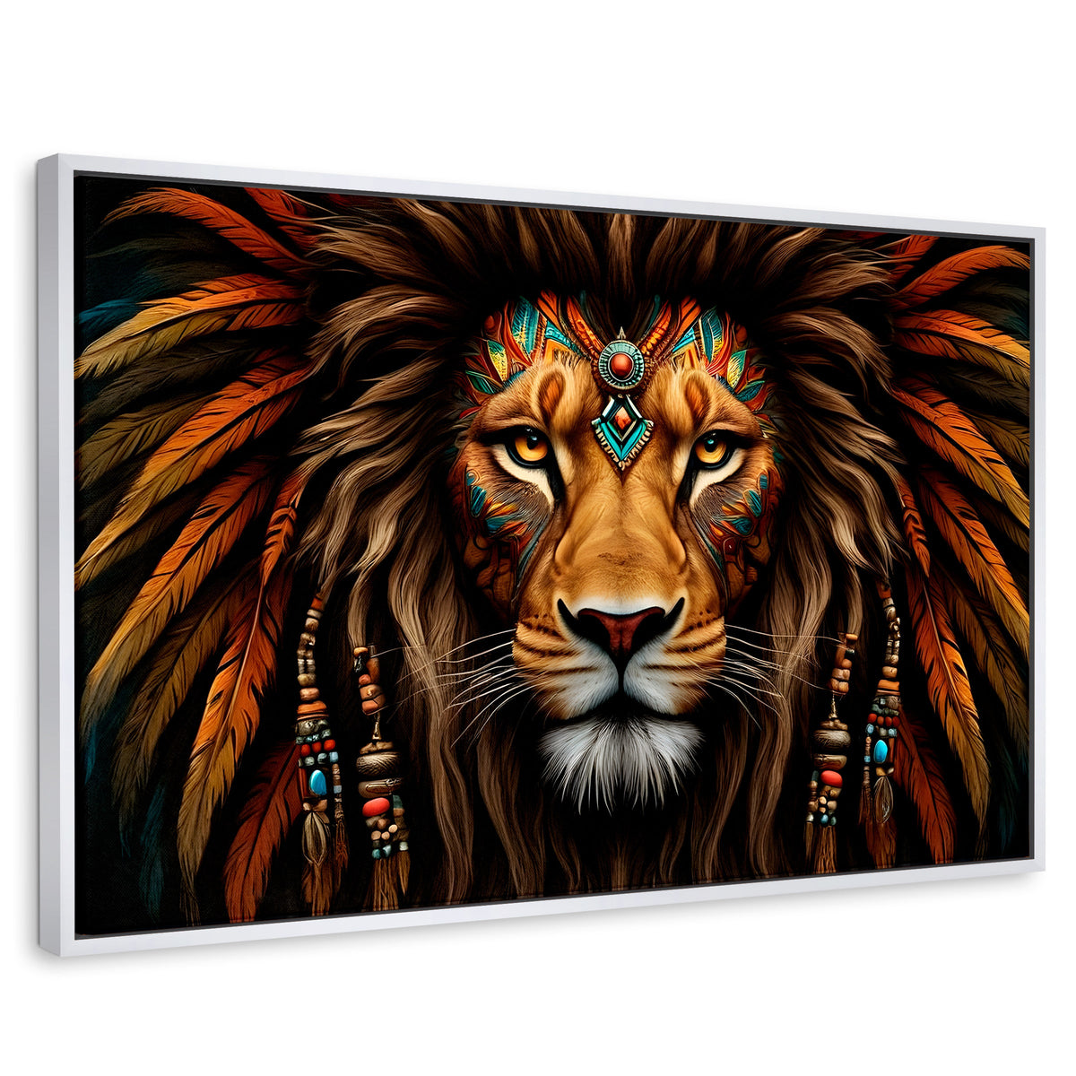 Cuadros Decorativos Canvas Revolution | Realeza Salvaje | Rectangular | Portada | Marco Blanco