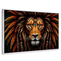Cuadros Decorativos Canvas Revolution | Realeza Salvaje | Rectangular | Portada | Marco Blanco