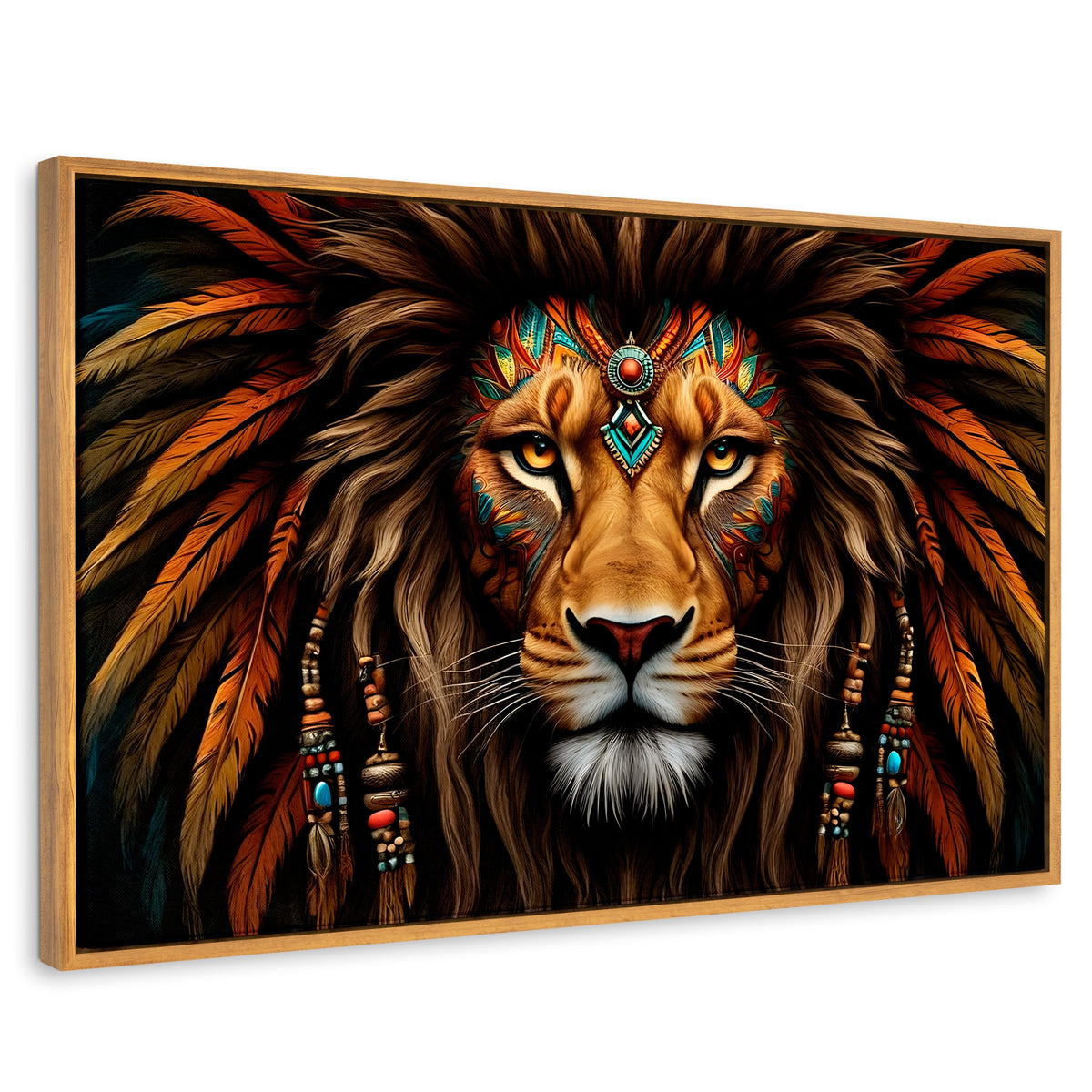 Cuadros Decorativos Canvas Revolution | Realeza Salvaje | Rectangular | Portada | Marco Madera