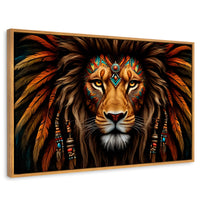 Cuadros Decorativos Canvas Revolution | Realeza Salvaje | Rectangular | Portada | Marco Madera