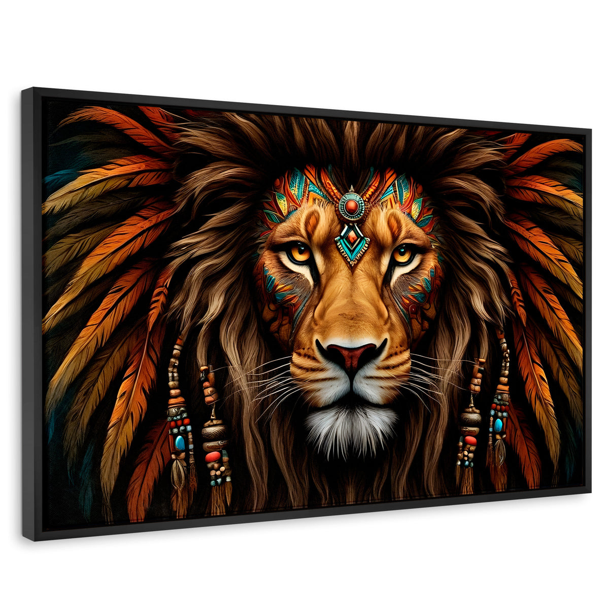 Cuadros Decorativos Canvas Revolution | Realeza Salvaje | Rectangular | Portada | Marco Negro