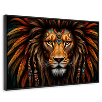 Cuadros Decorativos Canvas Revolution | Realeza Salvaje | Rectangular | Portada | Marco Negro