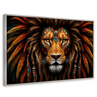 Cuadros Decorativos Canvas Revolution | Realeza Salvaje | Rectangular | Portada | Marco Plateado