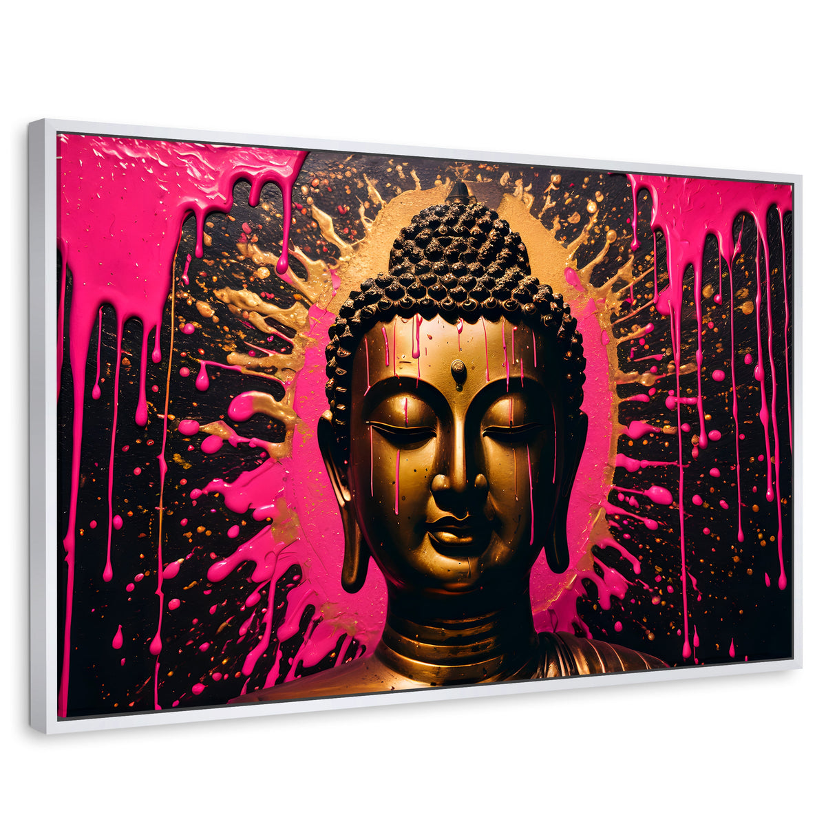 Cuadros Decorativos Canvas Revolution | Reflejos Oro Rosa | Rectangular | Portada | Marco Blanco