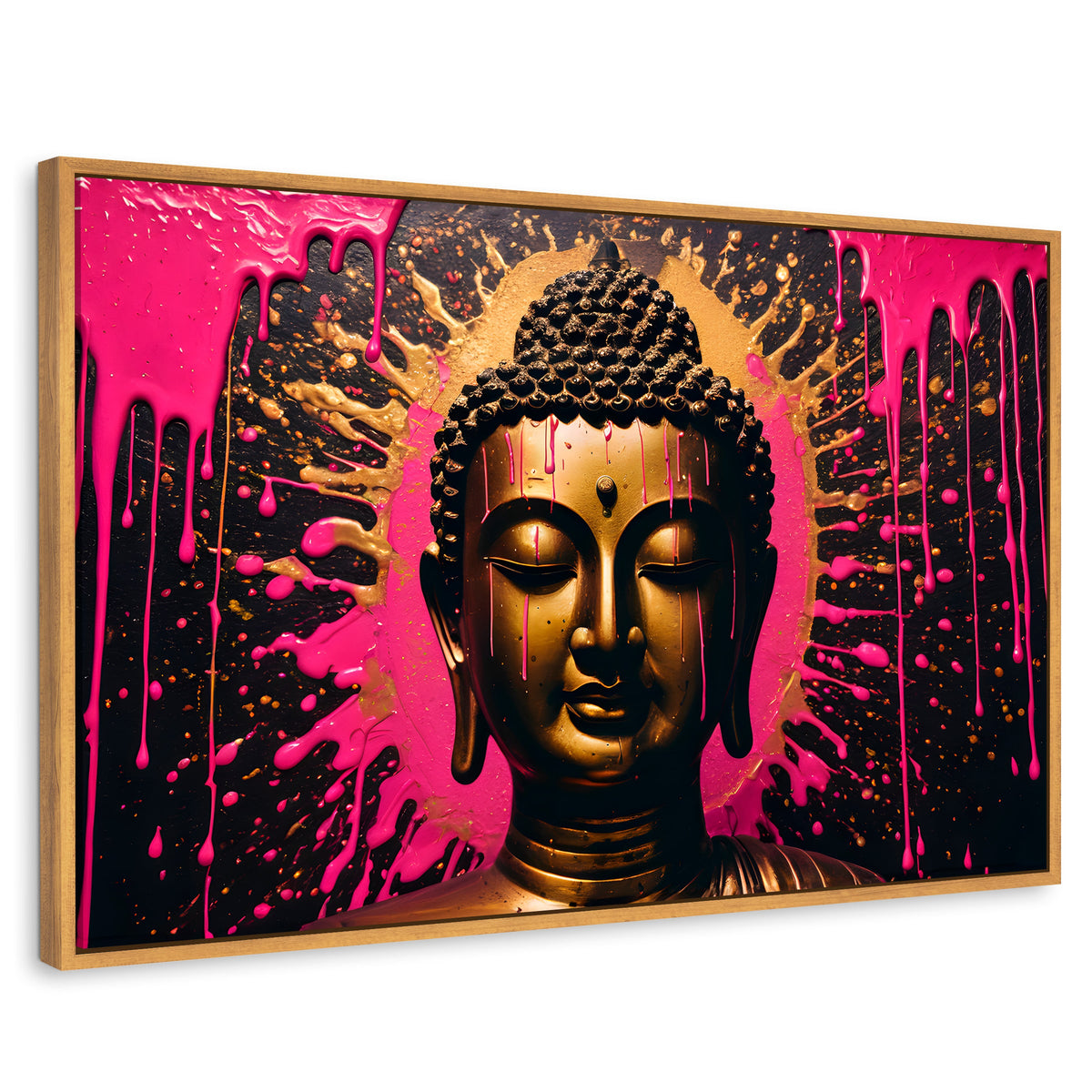 Cuadros Decorativos Canvas Revolution | Reflejos Oro Rosa | Rectangular | Portada | Marco Madera