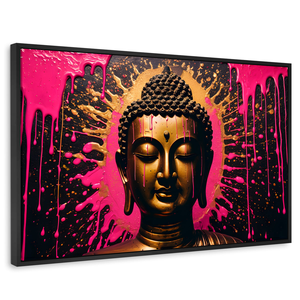 Cuadros Decorativos Canvas Revolution | Reflejos Oro Rosa | Rectangular | Portada | Marco Negro