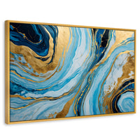 Cuadros Decorativos Canvas Revolution | Remolinos Dorados | Rectangular | Portada | Marco Dorado