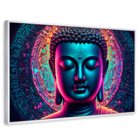 Cuadros Decorativos Canvas Revolution | Retrato Budista | Rectangular | Portada | Marco Blanco
