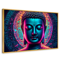 Cuadros Decorativos Canvas Revolution | Retrato Budista | Rectangular | Portada | Marco Dorado
