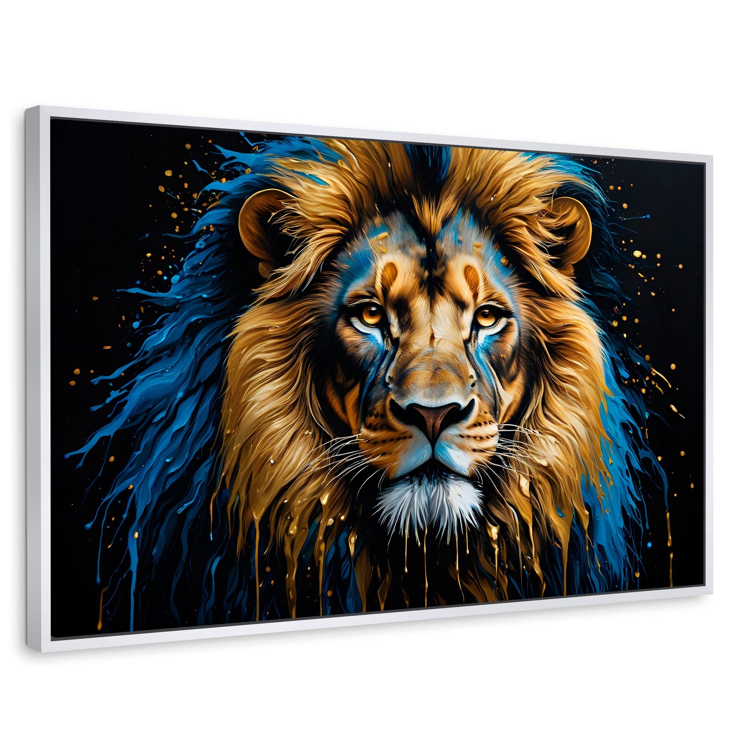 Cuadros Decorativos Canvas Revolution | Rey Majestuosidad | Rectangular | Portada | Marco Blanco