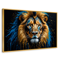 Cuadros Decorativos Canvas Revolution | Rey Majestuosidad | Rectangular | Portada | Marco Dorado