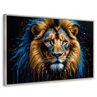 Cuadros Decorativos Canvas Revolution | Rey Majestuosidad | Rectangular | Portada | Marco Plateado