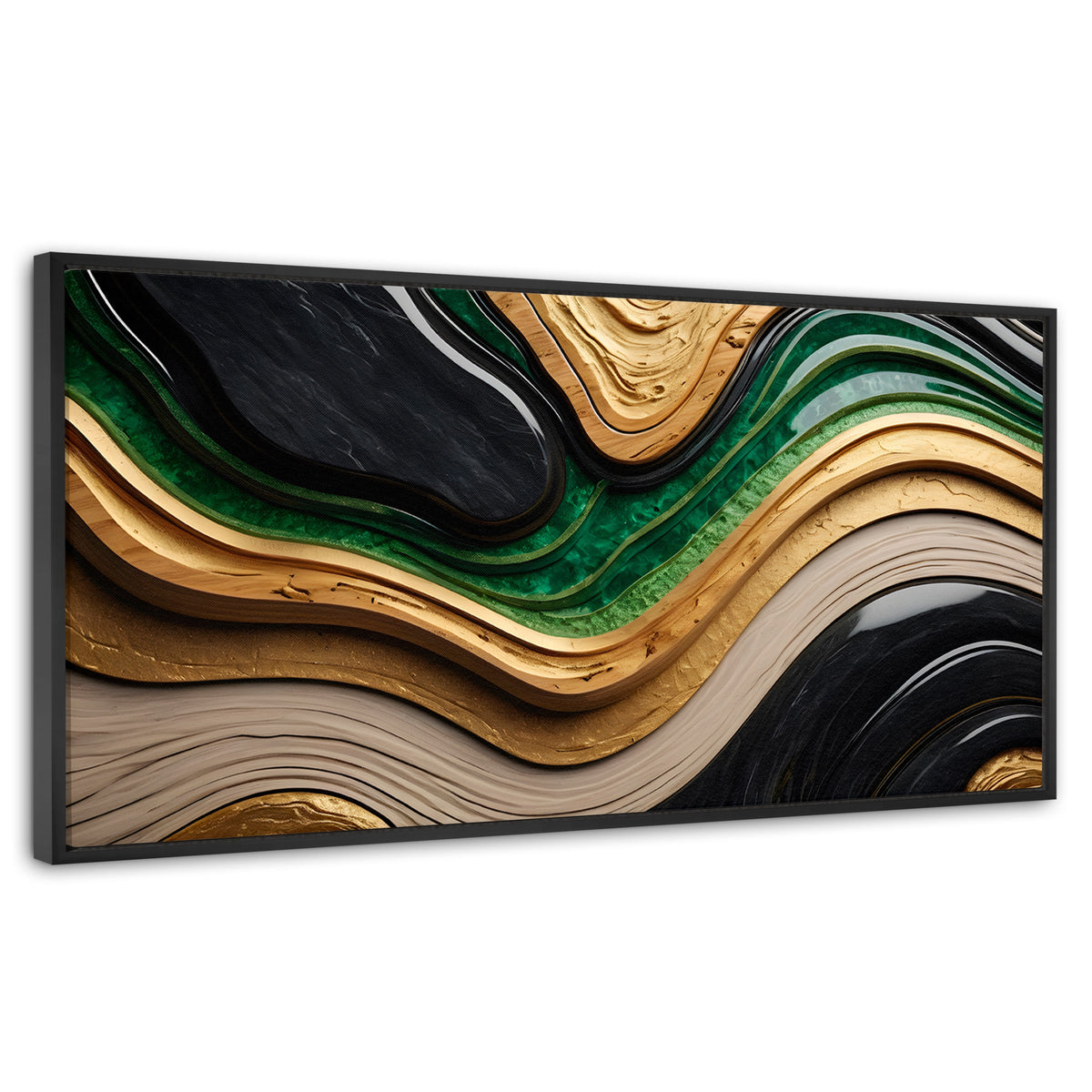 Cuadros Decorativos Canvas Revolution | Rio Abstracto Jade | Panoramico | Portada