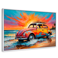 Cuadros Decorativos Canvas Revolution | Rodando Verano | Rectangular | Portada | Marco Blanco