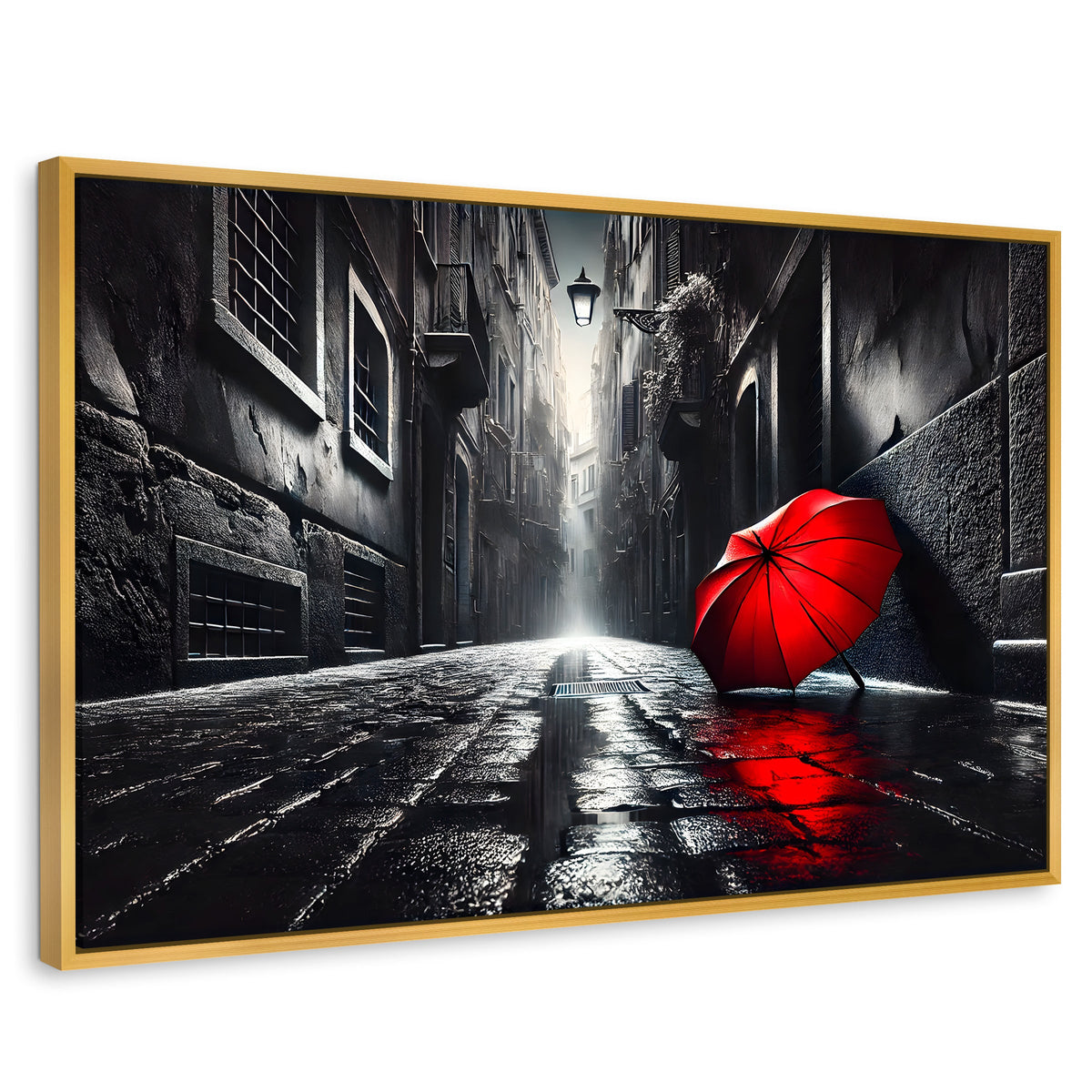 Cuadros Decorativos Canvas Revolution | Rojo Al Viento | Rectangular | Portada | Marco Dorado
