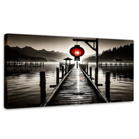 Cuadros Decorativos Canvas Revolution | Rojo En El Muelle | Panoramico | Portada | Marco SinMarco