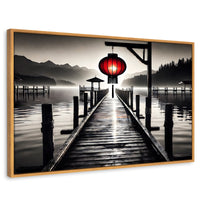 Cuadros Decorativos Canvas Revolution | Rojo En El Muelle | Rectangular | Portada | Marco Madera