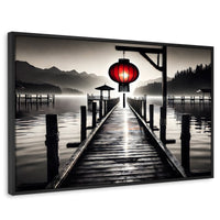 Cuadros Decorativos Canvas Revolution | Rojo En El Muelle | Rectangular | Portada | Marco Negro