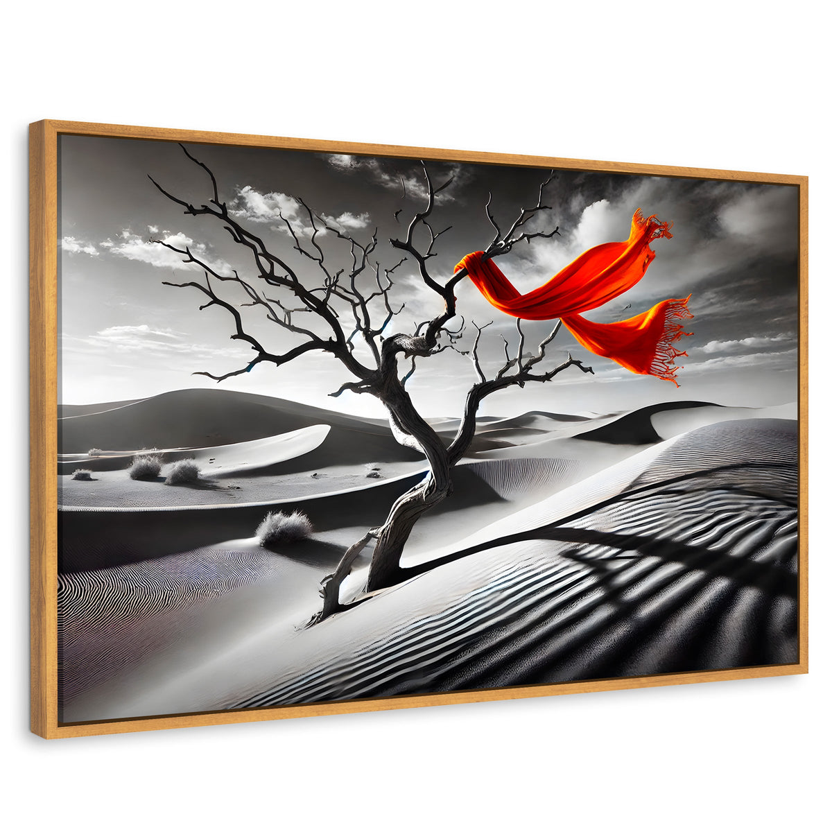 Cuadros Decorativos Canvas Revolution | Rojo Entre Espinas | Rectangular | Portada | Marco Madera