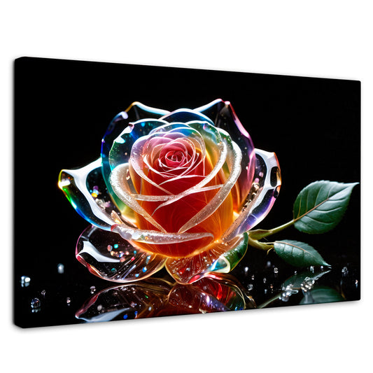 Cuadros Decorativos Canvas Revolution | Rosa Cristal Puro | Rectangular | Portada | Marco SinMarco