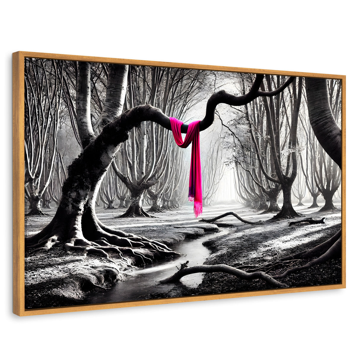 Cuadros Decorativos Canvas Revolution | Rosa Entre Raices | Rectangular | Portada | Marco Madera