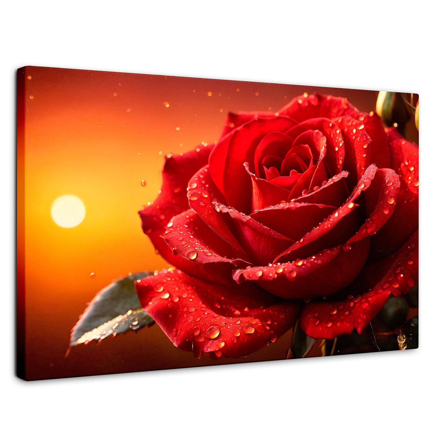 Cuadros Decorativos Canvas Revolution | Rosa Escarlata Viva | Rectangular | Portada | Marco SinMarco