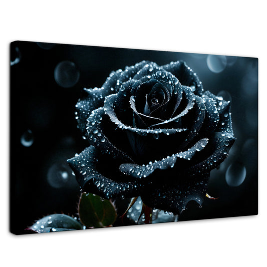 Cuadros Decorativos Canvas Revolution | Rosa Negra Poderosa | Rectangular | Portada | Marco SinMarco