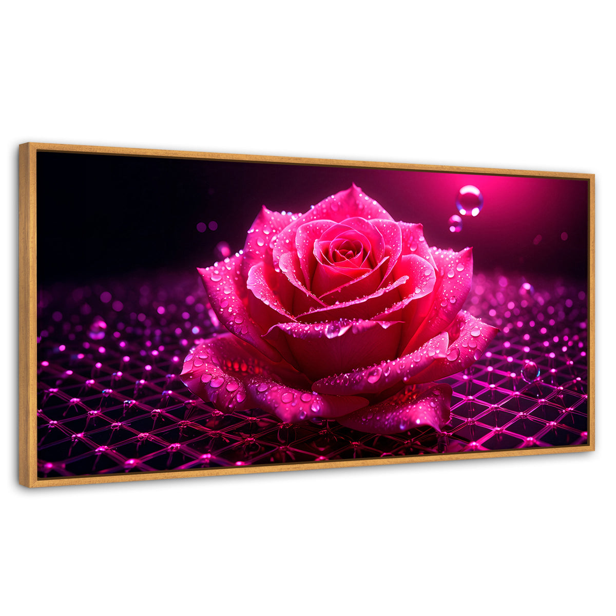 Cuadros Decorativos Canvas Revolution | Rosa Red Eterna | Panoramico | Portada