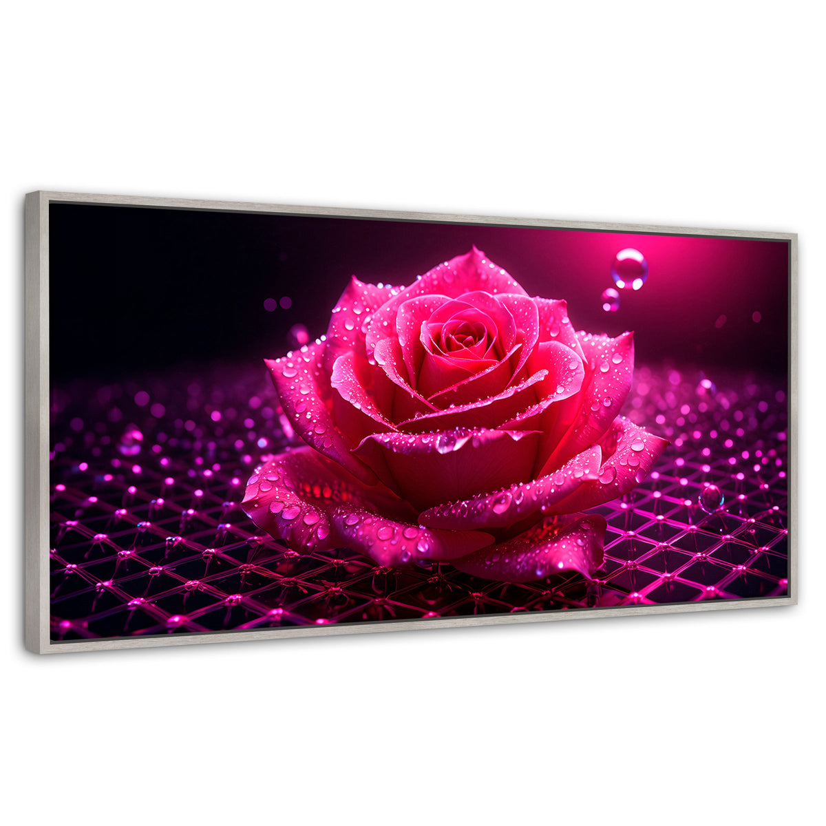 Cuadros Decorativos Canvas Revolution | Rosa Red Eterna | Panoramico | Portada