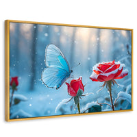 Cuadros Decorativos Canvas Revolution | Rosa Y Fragilidad | Rectangular | Portada | Marco Dorado
