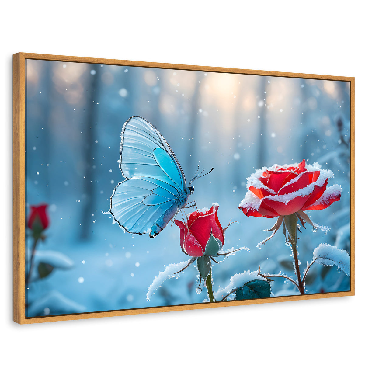 Cuadros Decorativos Canvas Revolution | Rosa Y Fragilidad | Rectangular | Portada | Marco Madera