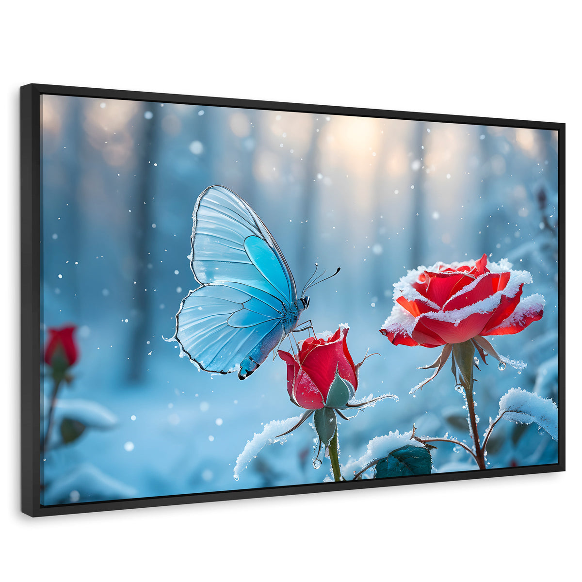 Cuadros Decorativos Canvas Revolution | Rosa Y Fragilidad | Rectangular | Portada | Marco Negro